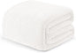 Exclusivo Mezcla Fleece Bed Blanket Twin Size, Super Soft and Warm Blankets for Couch, Sofa and Bed Waffle Textured, Cozy, Fuzzy and Lightweight (Pure White, 90x66 Inches)