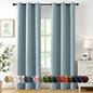 MIULEE Slate Blue Blackout Curtains for Bedroom Living Room 84 Inches Long 2 Panels, Thermal Insulated Room Darkening Drapes Solid Grommet Noise Reduction Light Blocking Window Treatments 40x84 Inch