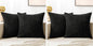 MIULEE Black Decorative Throw Pillow Covers 18x18 Inch for Couch Bed Sofa Pack of 4 Boho Farmhouse Throw Pillows Soft Cross Corduroy Patchwork Textured Cushion Cases