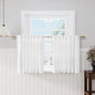 Nanspring White Semi Sheer Linen Textured Valances for Small Short Windows 2 Panels Set Back Tab Rod Pocket Light Filtering Linen Curtains for Kitchen Kids Room Breathable Home Decor 52x30