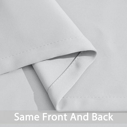 Yakamok 84 Inch Length Room Darking Curtains for Bedroom, Light Blocking Drapes Room Darkening Thermal Insulated Solid Grommet Panels for Living Room(38Wx84L, Greyish White, 1 Panel)