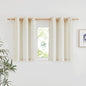 NICETOWN Linen 36 inch Curtains for Kitchen Window, Grommet Thick Flax Linen Burlap Small Window Treatments Privacy Assured with Light Filtering for Cafe/Kids Room, W42 x L36, 2 Panels