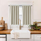 RYB HOME 100% Blackout Short Curtains for Small Window, Thermal Insulated Total Room Darkening Noise Reducing Curtains for Kitchen Bathroom Basement, 42 inches Wide by 36 inches Long, Natural
