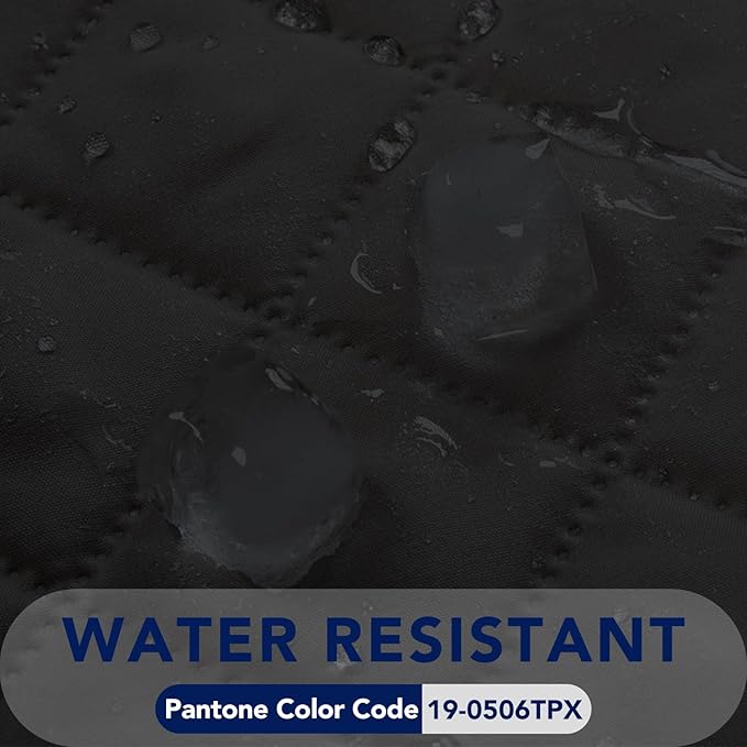 PureFit Reversible Quilted Sofa Cover, Water Resistant Slipcover Furniture Protector, Washable Couch Cover with Non Slip and Elastic Straps for Kids, Dogs, Pets (Oversized Loveseat, Black/Black)