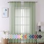 Aiyufeng Long Sheer Bedroom Curtains 2 Panel Sets 108" Inch Length - Transparent Light Weight Soft Sage Window Treatment Panels for Study Room/Living Room/Guest Room, W40 X L108 inches
