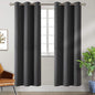 BGment Blackout Curtains for Bedroom - Grommet Thermal Insulated Room Darkening Curtains for Living Room, Set of 2 Panels (38 x 84 Inch, Dark Grey)