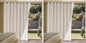 H.VERSAILTEX Linen Blackout Curtain Durable Thick Textured Linen Look 100% Blackout Patio Door Curtain Anti Rust Grommet Extra Wide Sliding Door Curtain Panel, W100 x L84 inch - Natural (Pack of 2)