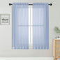 OWENIE Sheer Curtains 63 Inch Length 2 Panels Set for Bedroom Living Room, Modern Soft Solid Light Filtering Sheer Curtain, Rod Pocket Window Treatments, 42" Wx63 L, Demin