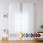 Simplebrand White Sheer Curtains, 84" Length, 2 Panels Set - Light Filtering, Rod Pocket Window Curtains for Bedroom (White, 42" W x 84" L)