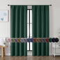 Simplebrand Ava Ever Green Blackout Curtains for Bedroom, 72 Inch Length, 2 Panels Set, Thermal Insulated, Rod Pocket, Window Curtains for Patio, French Door, W40 x L72 Inch