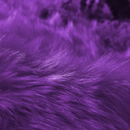 Goolela Purple Fluffy Fuzzy Rug 3x5 Faux Fur Furry Shag Rug for Bedroom Soft Plush Home Dorm Décor Rectangle