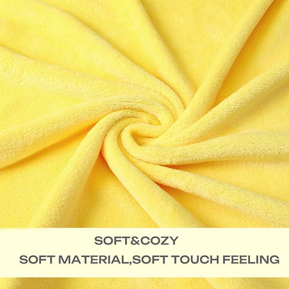 JIAHANNHA Yellow Throw Blanket Fleece Blanket Throw Size(50 by 70 Inches),Super Soft Cozy Plush Blanket for Couch Sofa Bed,Lightweight Warm Bed Blankets for Adults,All Season