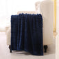 Navy Blue Fleece Throw Blanket 60”×80” for Couch Sofa Bed,Super Soft Cozy Plush Microfiber Flannel Blanket with Stripes Design Lightweight for Adults,Woman,Girls