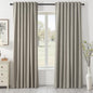 Topfinel 84 Inch Long Linen Blackout Curtains for Bedroom Flax Grey 100% Black Out Linen Texture Curtains Solid Thermal Insulated Window Drapes Luxury Decor for Living Room 84 inches Length 2 Panels