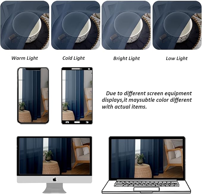 Chyhomenyc Navy Blue Sheer Curtains 78 Inches Long 2 Panels Set for Living Room, Light Filtering Voile Lightweight Bedroom Curtains, Rod Pocket Solid Window Treatment Drapes, Each 42W x 78L