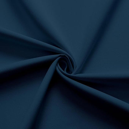 Joydeco Blackout Curtains 63 Inch Length 2 Panels Set, Thermal Insulated Long Curtains& Drapes 2 Burg, Room Darkening Grommet Drapes for Bedroom Living Room Window (Navy Blue, W52 x L63 Inch)