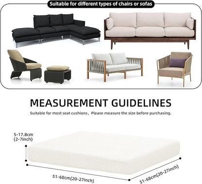 Outdoor Cushion Covers Set,8PCS Patio Furniture Couch Seat Slipcovers, Replacement for Sofa Sectional Chair(Cover，Only)