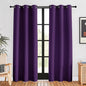 NICETOWN Blackout Curtains for Bedroom, Royal Purple, 42 W by 80 L, Set of 2, Thermal Insulated Curtains & Drapes with Grommet Top for Living Room, Privacy Window Treatment Draperies