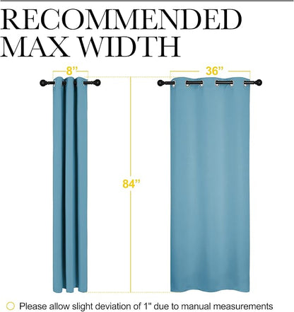 NICETOWN Window Treatment Thermal Insulated Solid Grommet Blackout Curtains/Drapes for Bedroom (Teal Blue, Set of 2 Panels, 42 by 84 Inch)