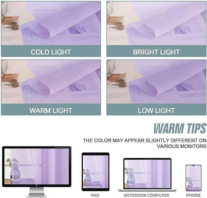 Valances for Windows 14 inch Length 2 Panels, Small Voile Sheer Curtains for Bathroom, Soft Fabric Lightweight Light Filtering Kitchen Curtains, Dual Rod Pocket, Lavender, 2x42Wx14L Inches