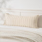 MIULEE Pack of 1 Cream White Long Body Lumbar Decorative Throw Pillow Cover 14x36 Inch for Bed Couch Sofa Living Room Soft Boho Pillow Cover Modern Farmhouse Home Decor