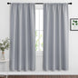 RYB HOME Blackout Curtains for Bedroom Living Room 72 inches Long, Thermal Insulated Privacy Rod Pocket Drapes for Nursery Office Home Theater, Width 42 by Length 72, Silver Grey, 2 Panels