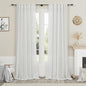 Off White Linen Sheer Curtains 102 Inches 2 Panels Set Back Tab Rod Pocket Extra Long Semi Sheer Light Filter Vintage Curtain Drapes Room Decor Aesthetic Curtains for Living Room High Window 40x102