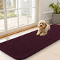 OLANLY Dog Door Mat for Muddy Paws 59x20, Absorbs Moisture and Dirt, Absorbent Non-Slip Washable Doormat, Quick Dry Chenille Mud Mat for Dogs, Entry Indoor Entryway Carpet for Inside Floor, Russet
