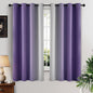 Yakamok Greyish White and Lavender Purple Ombre Curtains,Light Blocking Curtains,Room Darkening Grommet Window Drapes for Bedroom(Lavender Purple,52x63 Inch,2 Panels)
