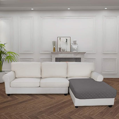 Easy-Going Sectional Couch Covers for Dogs L Shape Sofa Cover Reversible Sofa Slipcover Chaise Lounge Cover Furniture Protector Cover for Pets Dog Cat (42 x 68 inches, Gray/Gray)