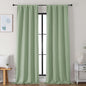 Simplebrand Ava Light Green Blackout Curtains for Bedroom 96 Inches Long 2 Panels, Solid Thermal Insulated, Energy Saving Nursery Window Treatment Curtains Blackout Drapes, W40 x L96 Inch, Light Green