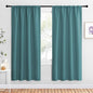 NICETOWN Blackout Curtains for Living Curtains, Sea Teal, 2 Panels, 42 by 72, Room Darkening Window Curtain Panels, Easy-Care Solid Thermal Insulated Draperies/Drapes for Daughter Room