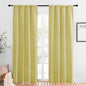 NICETOWN Blackout Curtains for Living Curtains, Paler Yellow, 2 Panels, 42 by 84, Room Darkening Window Curtain Panels, Easy-Care Solid Thermal Insulated Draperies/Drapes for Daughter Room