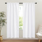 NICETOWN 1 Panel Blackout Door Curtain, Thermal Insulated Privacy Window Covering for Patio French Front Door Sidelight Curtain, Rod Pocket and Ceiling Track, W36 x L72 inch, Pure White