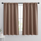 RYB HOME Extra Wide Blackout Curtains for Bedroom Living Room 63 inches Long, Thermal Insulated Privacy Drapes for Nursery Home Theater Dining Room, Width 62 by Length 63, Mocha, 2 Panels