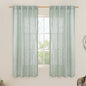 LAMIT 63 Inch Semi Sheer Linen Curtains, Light Filtering Panels Back Tab and Rod Pocket Neutral Drapes for Bedroom/Living Room, Light Sage, 2 Panels, 34 x 63 Inch