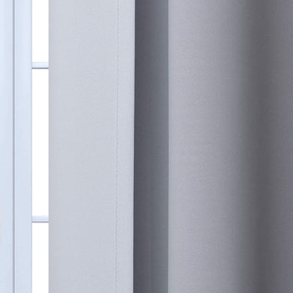 Yakamok Greyish White and Black Ombre Curtains for Bedroom, Light Blocking Gradient Color Drapes, Room Darkening Thermal Insulated Grommet Window Curtains for Living Room(Black, 2 Panels, 70x84 Inch)