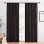 NICETOWN Blackout Curtains for Living Curtains, Toffee Brown, 1 Pair, 34-inch W x 84-inch L, Home Decorations Thermal Insulated Solid Pole Top Blackout Drapes for Living Room