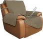 ISSUNTEX Double Protection 100% Waterproof Recliner Covers for Living Room, Reversible Furniture Protector Recliner Couch Sofa Slipcover for Dogs, Pets, Kids (Oversized Recliner, Beige/Beige)
