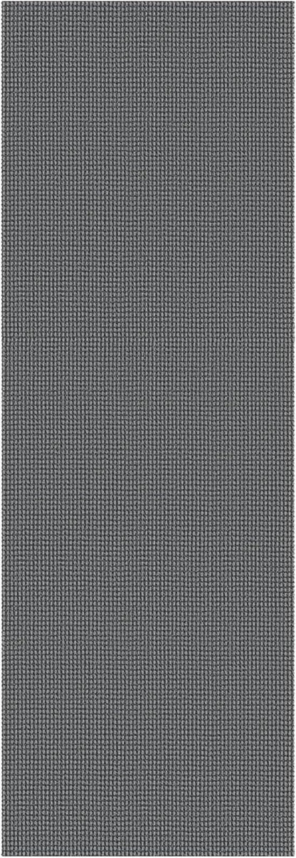 KOZYFLY Runners for Hallways 3x8 ft Washable Kitchen Runner Non Slip Rubber Backed Hall Runners Cotton Entryway Runner Rugs Floor Carpet for Indoor Backdoor Bedroom Kitchen, Grey/Dark Grey