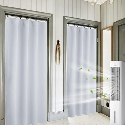 RYB HOME Curtains for Bedroom 84 inches Long 2 Panels Set, Privacy Thermal Insultaed Sunlignt Heat Blocking Drapes for Nursery Rental Room, Width 42 by Length 84, Greyish White