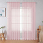 Simplebrand Blush Sheer Curtains 84 Inches Long, Light Filtering Rod Pocket Solid Color Window Sheer Curtain Panels, Elegant Curtains & Drapes for Living Room, Bedroom 2 Panels, 59" W x 84" L