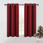 NICETOWN Christmas Bedroom Curtains Blackout Draperies, Home Decorations Thermal Insulated Solid Grommet Top Blackout Drapes for Living Room (1 Pair, 42 x 54-Inch, Red)