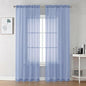 Chyhomenyc Sheer Curtains 84 Inches Long 2 Panels Set - Light Filtering Soft Airy Window Curtains, Rod Pocket for Living Room Bedroom Window Drapes, 42Wx84L Inch, Denim Blue
