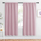 NICETOWN Blackout Curtains for Living Curtains, Baby Pink, 2 Panels, 42 by 72, Room Darkening Window Curtain Panels, Easy-Care Solid Thermal Insulated Draperies/Drapes for Daughter Room