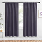 NICETOWN Blackout Curtains for Living Curtains, Greyish Purple, 2 Panels, 42 by 72, Room Darkening Window Curtain Panels, Easy-Care Solid Thermal Insulated Draperies/Drapes for Daughter Room
