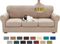 XINEAGE 2026 New 4 Pieces Couch Covers for 3 Cushion Couch Super Stretch Thick Soft Sofa Cover Anti Slip Sofa Slipcover Dogs Cats Furniture Protector (Khaki, 71"-91")