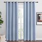 NICETOWN Vintage Blue Blackout Curtains 86 inches Length for Living Room, 2 Panels, 55" Wide, Thermal Insulated Long Drapes for Large Window