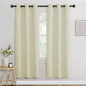 NICETOWN Beige Bedroom Curtains 72 inches Long, Grommet Room Darkening Thermal Insulated Window Treatment Room Darkening for Bedroom/Home Office, 2 Panels, W37 x L72