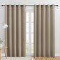 NICETOWN Room Darkening Draperies Window Curtain Panels, Taupe, 2 Panels, W60 x L84 -inch, Thermal Insulated Grommet Room Darkening Curtains for Bedroom